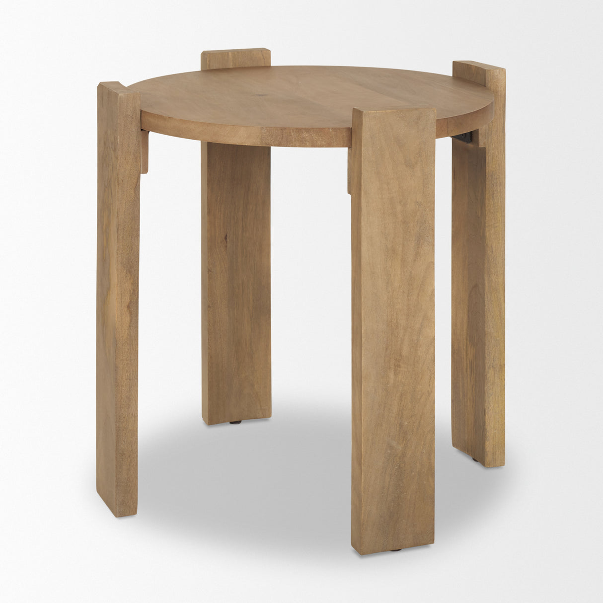 Evelyn Light Brown Round End/Side Table from Mercana - Luna Furniture