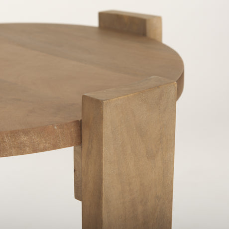 Evelyn Light Brown Round End/Side Table from Mercana - Luna Furniture