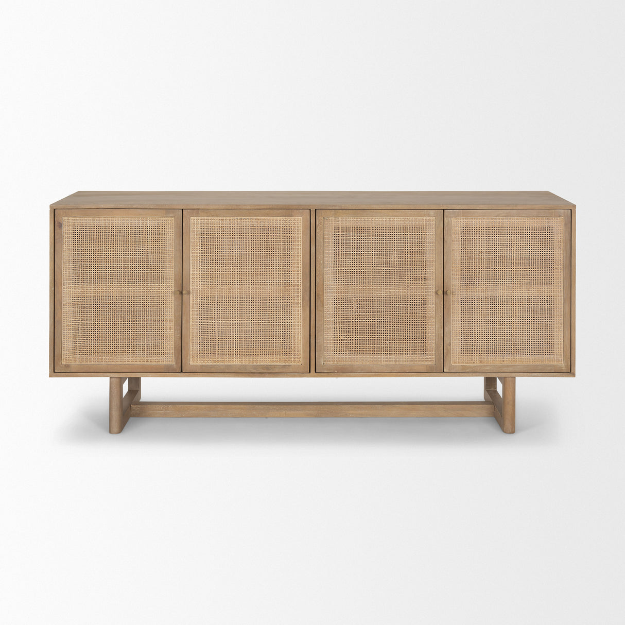 Grier 72" Light Brown Solid Wood W/ Cane Sideboard from Mercana - Luna Furniture
