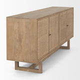 Grier 72" Light Brown Solid Wood W/ Cane Sideboard from Mercana - Luna Furniture
