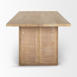 Grier 84" Light Brown Wood w/ Cane Dining Table from Mercana - Luna Furniture
