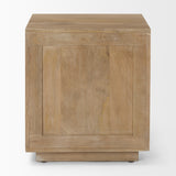 Grier Light Brown Wood w/ Cane End Table from Mercana - Luna Furniture