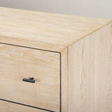 Ciara 6 Drawer Beige Fir Veneer w/ Black Metal Sideboard from Mercana - Luna Furniture