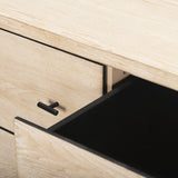 Ciara 6 Drawer Beige Fir Veneer w/ Black Metal Sideboard from Mercana - Luna Furniture