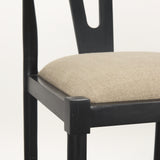 Trixie Black Wood Frame w/ Dark Taupe Fabric Seat Bar Stool from Mercana - Luna Furniture