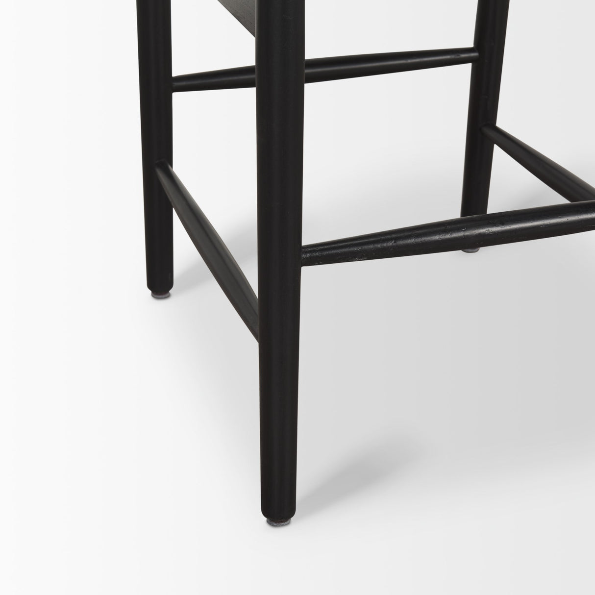 Trixie Black Wood Frame w/ Dark Taupe Fabric Seat Bar Stool from Mercana - Luna Furniture