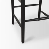 Trixie Black Wood Frame w/ Dark Taupe Fabric Seat Bar Stool from Mercana - Luna Furniture