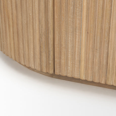 Terra Light Brown Wood Fluted Sideboard from Mercana - Luna Furniture