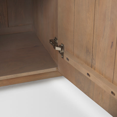 Terra Light Brown Wood Fluted Sideboard from Mercana - Luna Furniture