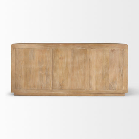Terra Light Brown Wood Fluted Sideboard from Mercana - Luna Furniture