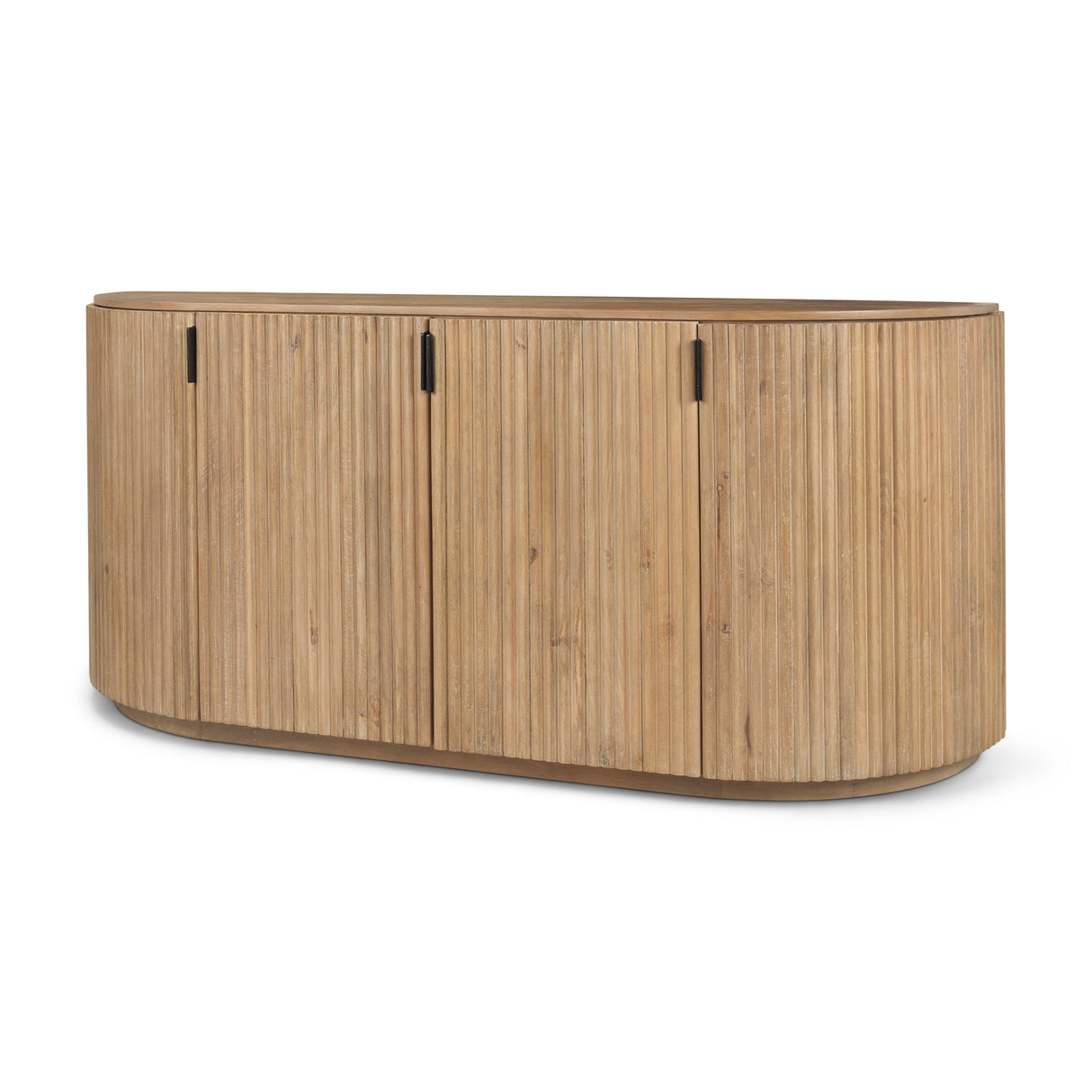 Terra Light Brown Wood Fluted Sideboard from Mercana - Luna Furniture