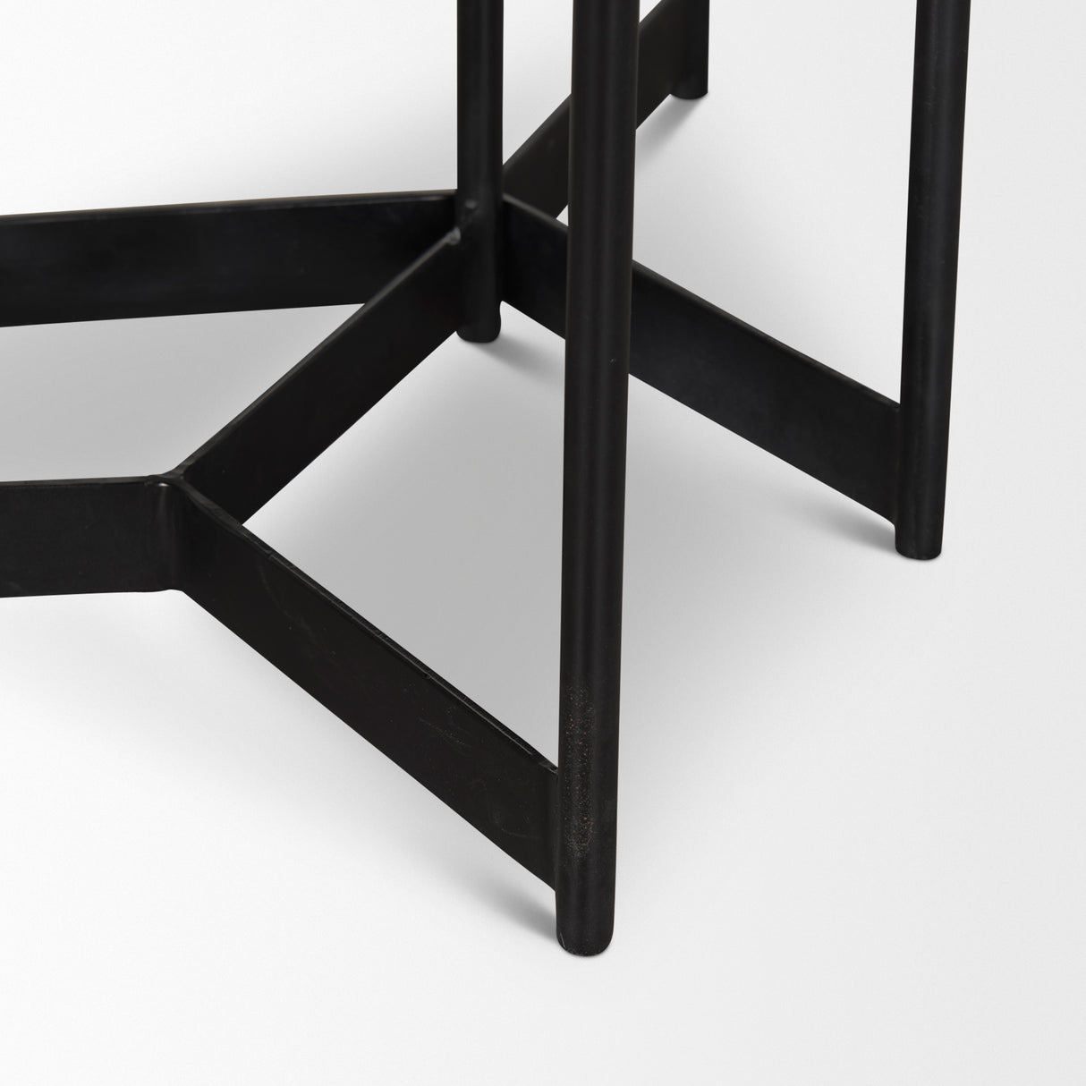 Larkin Marble & Dark Brown Wood Tabletop Nesting End/Side Tables from Mercana - Luna Furniture