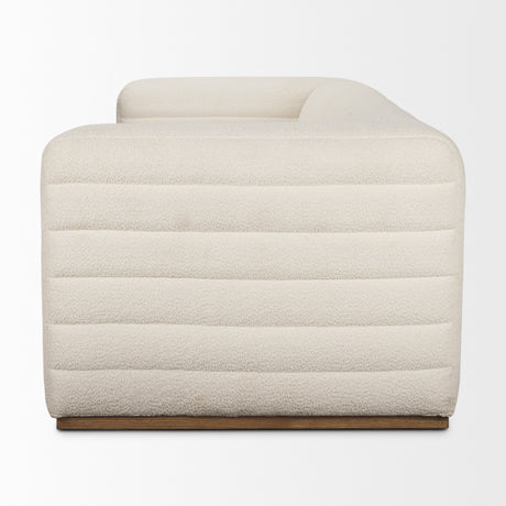 Ricciardo Cream Boucle 3-Seater Sofa from Mercana - Luna Furniture