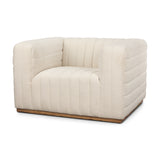 Ricciardo Cream Boucle Upholstered Arm Chair from Mercana - Luna Furniture