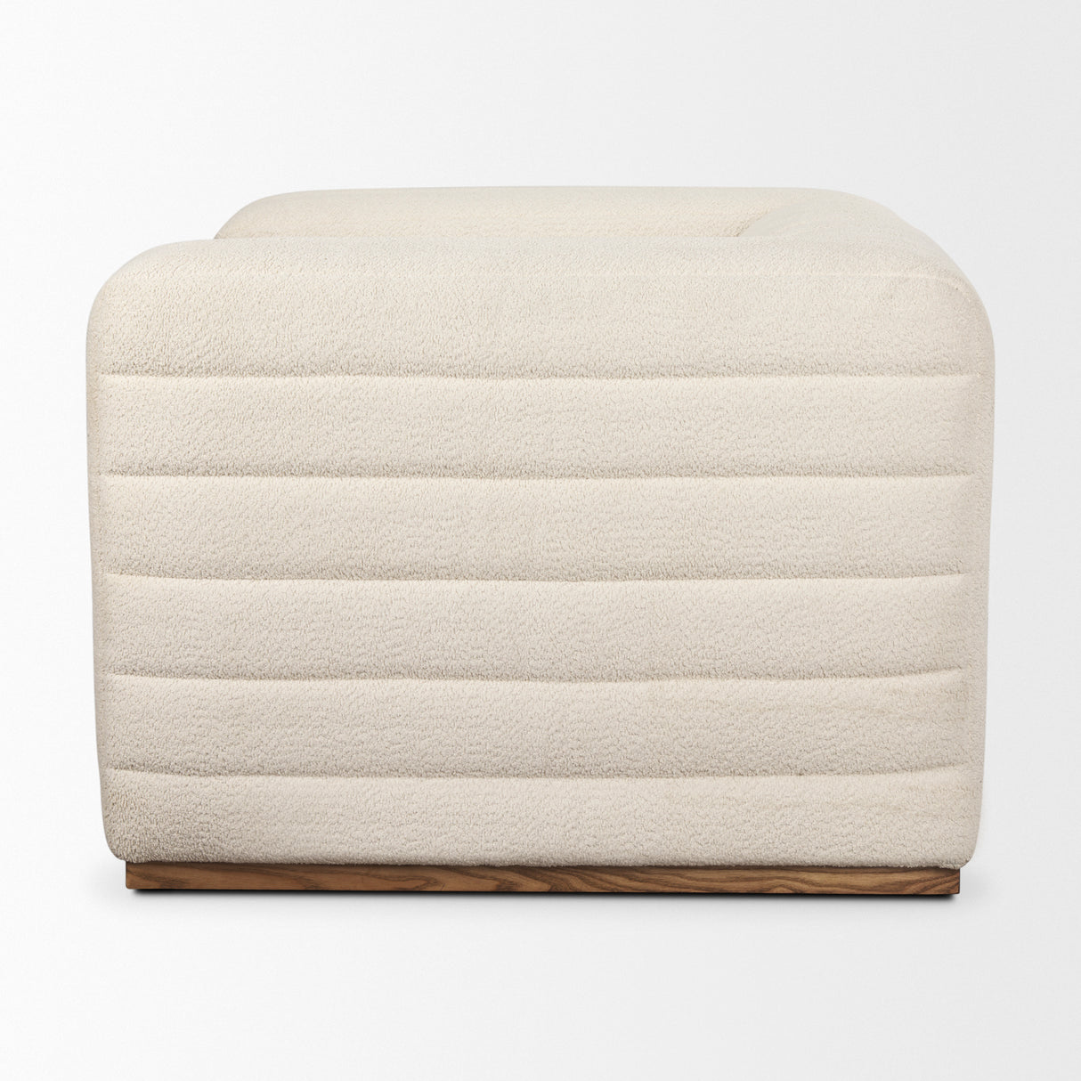 Ricciardo Cream Boucle Upholstered Arm Chair from Mercana - Luna Furniture