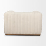 Ricciardo Cream Boucle Upholstered Arm Chair from Mercana - Luna Furniture