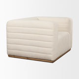 Ricciardo Cream Boucle Upholstered Arm Chair from Mercana - Luna Furniture