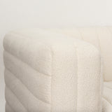 Ricciardo Cream Boucle Upholstered Arm Chair from Mercana - Luna Furniture