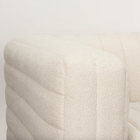 Ricciardo Cream Boucle Upholstered Arm Chair from Mercana - Luna Furniture