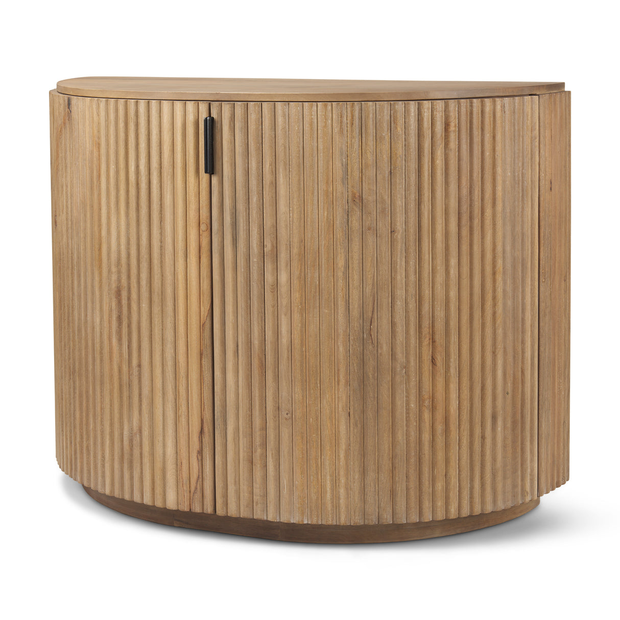 Terra Fluted Light Brown Wood 2-Door Accent Cabinet from Mercana - Luna Furniture
