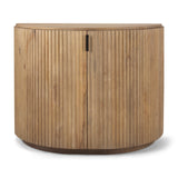 Terra Fluted Light Brown Wood 2-Door Accent Cabinet from Mercana - Luna Furniture