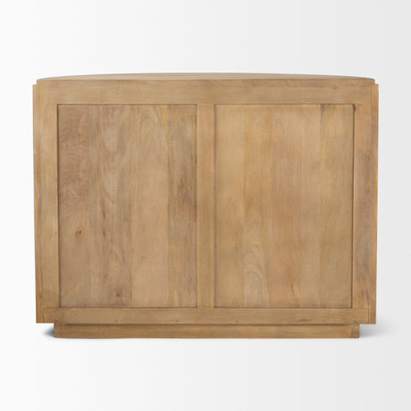Terra Fluted Light Brown Wood 2-Door Accent Cabinet from Mercana - Luna Furniture