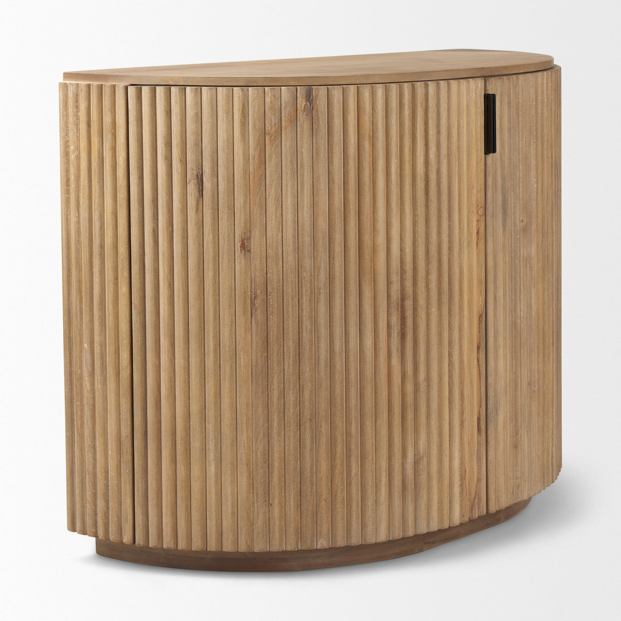 Terra Fluted Light Brown Wood 2-Door Accent Cabinet from Mercana - Luna Furniture