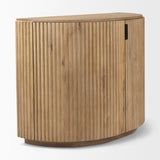 Terra Fluted Light Brown Wood 2-Door Accent Cabinet from Mercana - Luna Furniture