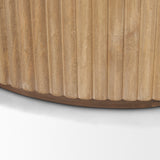 Terra Fluted Light Brown Wood 2-Door Accent Cabinet from Mercana - Luna Furniture