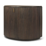 Terra Fluted Dark Brown 2-Door Accent Cabinet from Mercana - Luna Furniture