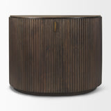 Terra Fluted Dark Brown 2-Door Accent Cabinet from Mercana - Luna Furniture