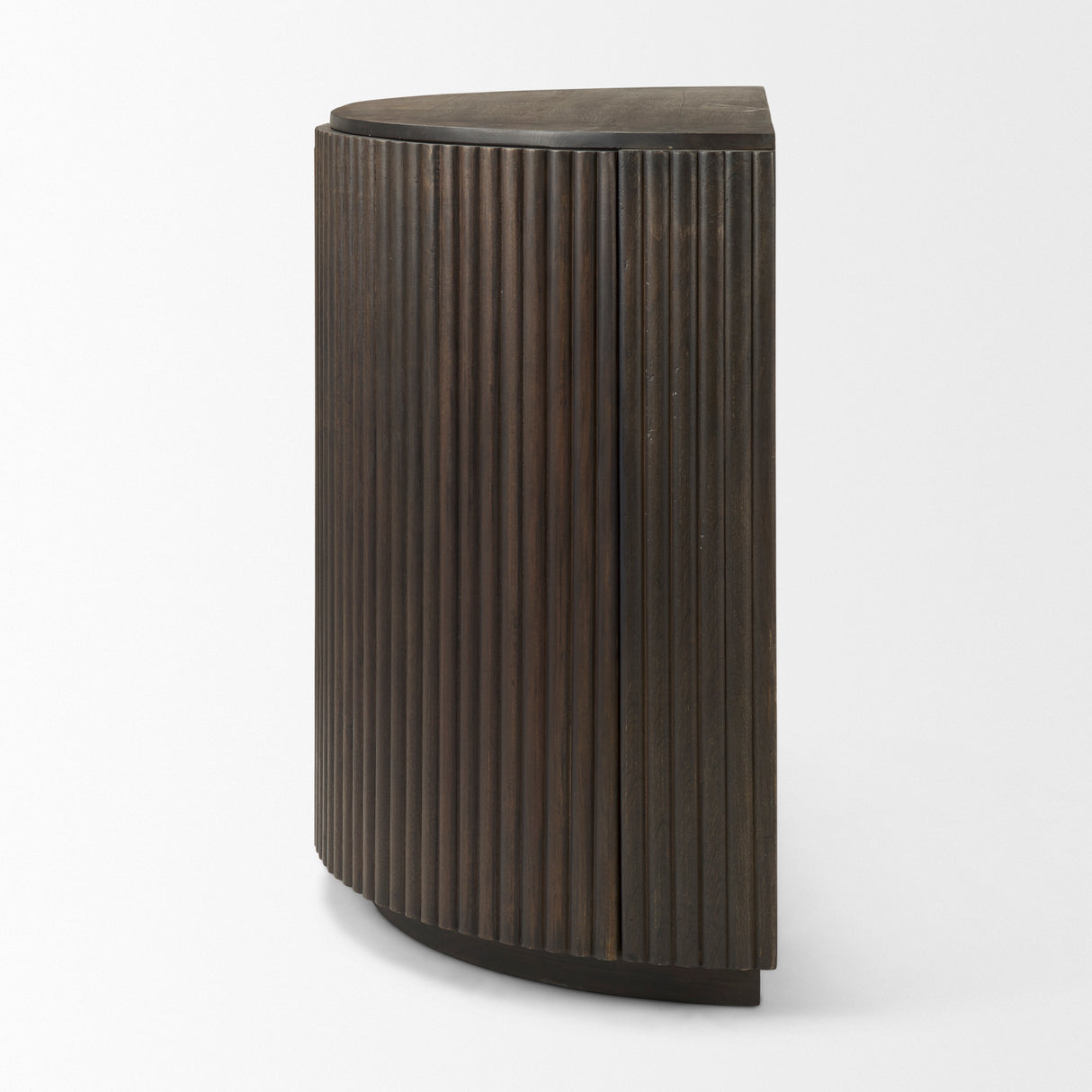 Terra Fluted Dark Brown 2-Door Accent Cabinet from Mercana - Luna Furniture