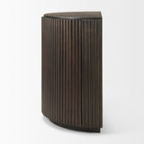 Terra Fluted Dark Brown 2-Door Accent Cabinet from Mercana - Luna Furniture