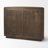 Terra Fluted Dark Brown 2-Door Accent Cabinet from Mercana - Luna Furniture