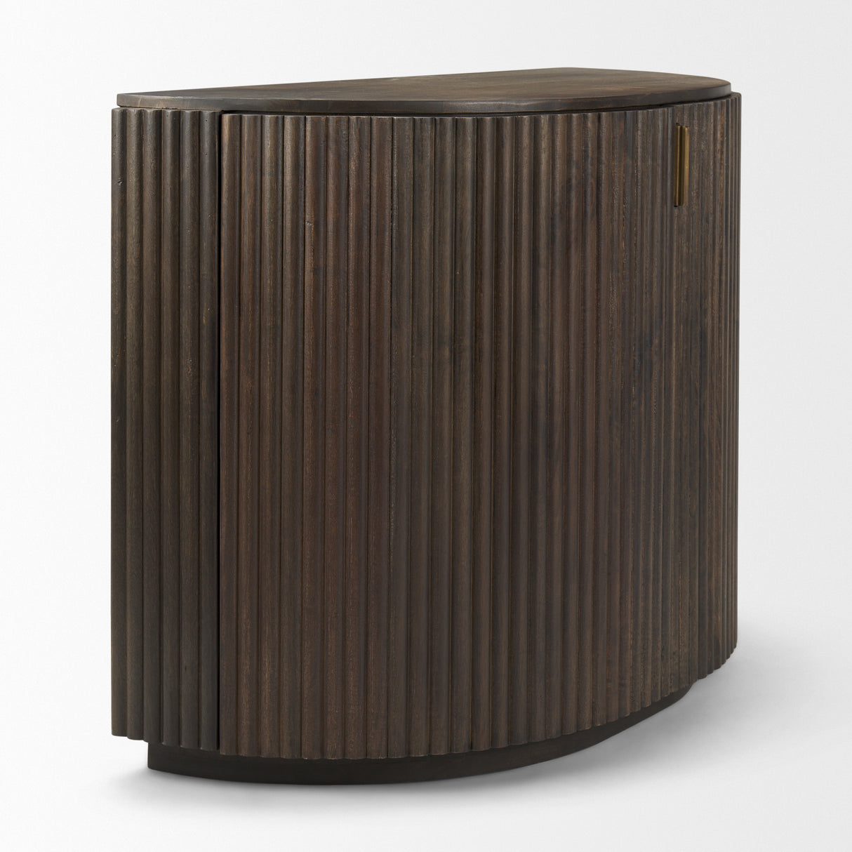 Terra Fluted Dark Brown 2-Door Accent Cabinet from Mercana - Luna Furniture