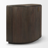 Terra Fluted Dark Brown 2-Door Accent Cabinet from Mercana - Luna Furniture