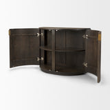 Terra Fluted Dark Brown 2-Door Accent Cabinet from Mercana - Luna Furniture