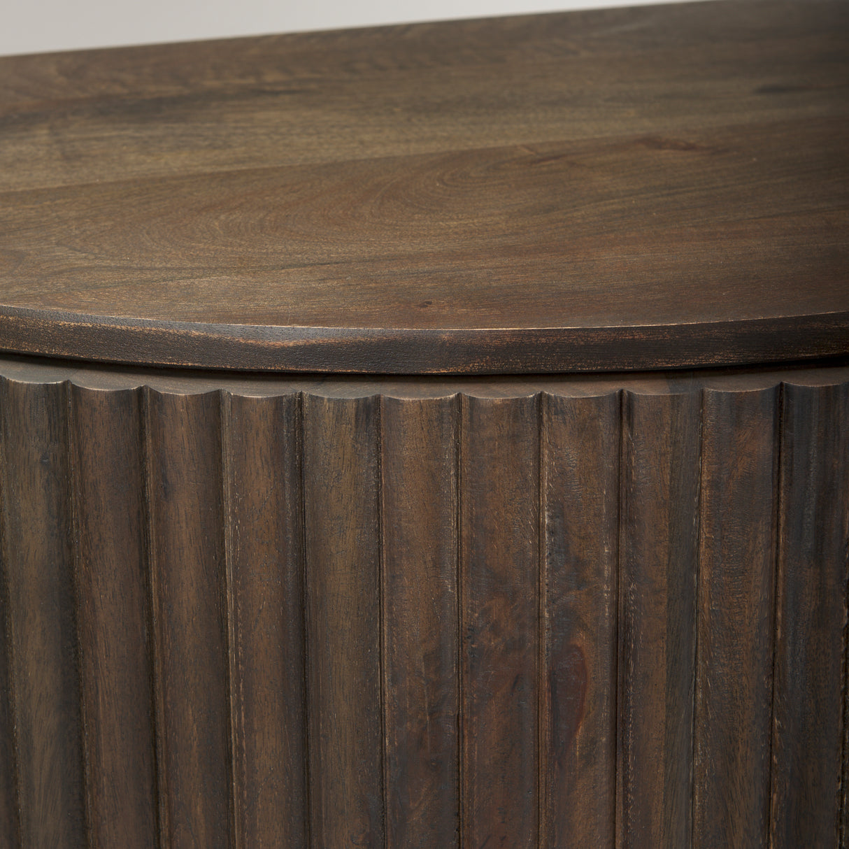 Terra Fluted Dark Brown 2-Door Accent Cabinet from Mercana - Luna Furniture