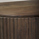Terra Fluted Dark Brown 2-Door Accent Cabinet from Mercana - Luna Furniture
