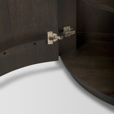 Terra Fluted Dark Brown 2-Door Accent Cabinet from Mercana - Luna Furniture
