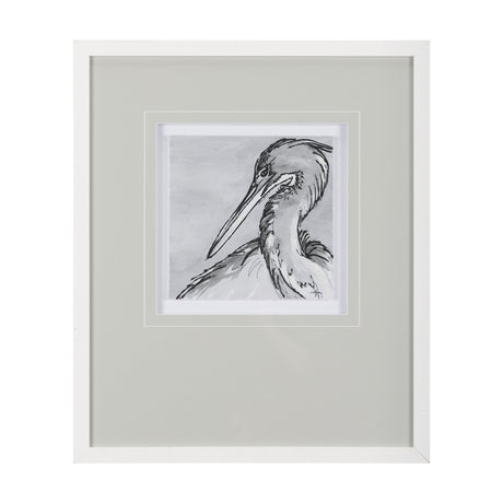 Bird Portrait Sketch IV by Mercana Studio Hand Embellished Framed Art Print Matted under Glass from Mercana - Luna Furniture