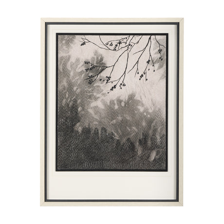 Leafy Shade II by Mercana Studio a Hand Embellished Textured Framed Art Print Matted under Glass from Mercana - Luna Furniture