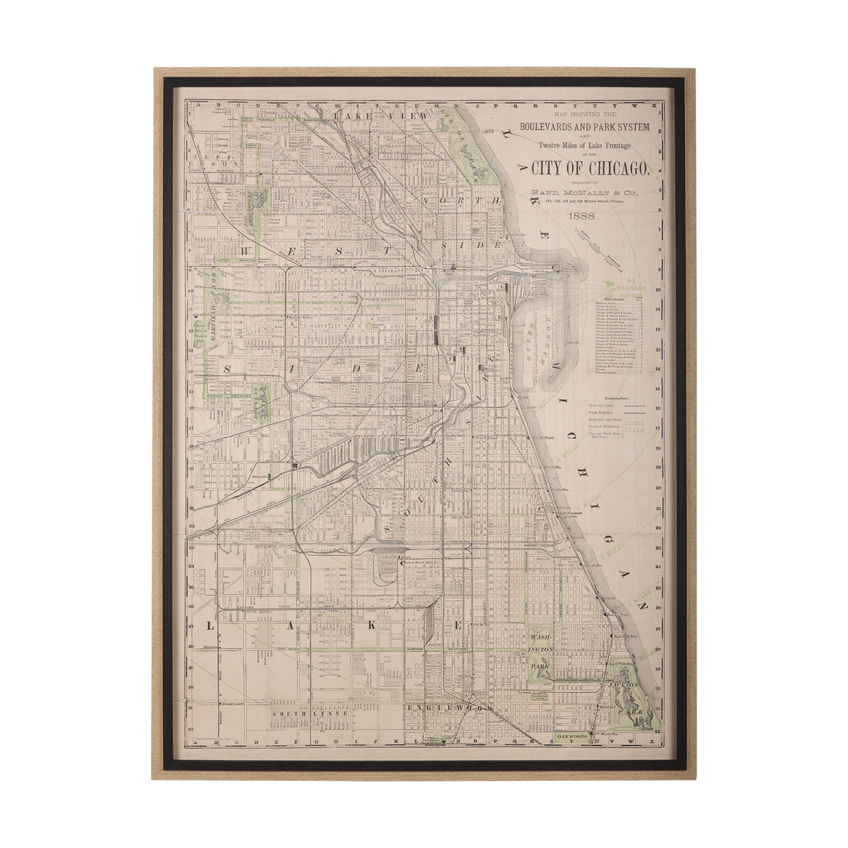 City of Chicago by Mercana Studio a Hand Embellished Textured Framed Art Print from Mercana - Luna Furniture
