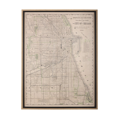 City of Chicago by Mercana Studio a Hand Embellished Textured Framed Art Print from Mercana - Luna Furniture