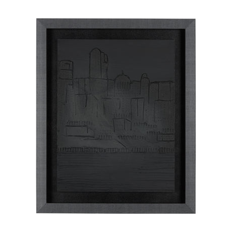 Shadow of the City I by Mercana Studio Hand Embellished Textured Framed Art Print Matted under Glass from Mercana - Luna Furniture