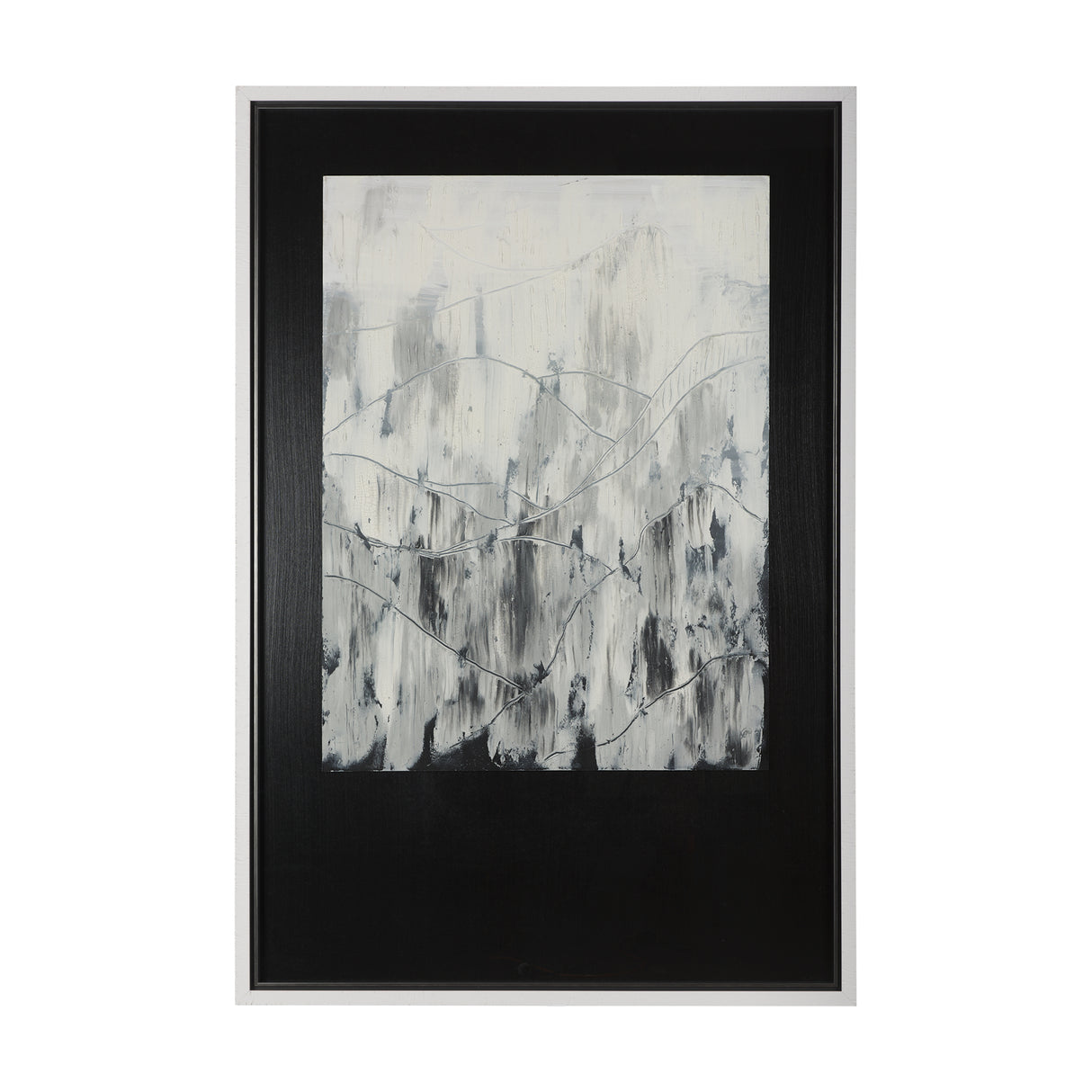 Mountain Shades I by Mercana Studio a Hand Embellished Textured Framed Art Print Matted under Glass from Mercana - Luna Furniture
