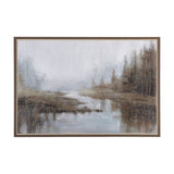 Morning Mist by Mercana Studio a Hand Embellished Textured Framed Canvas from Mercana - Luna Furniture