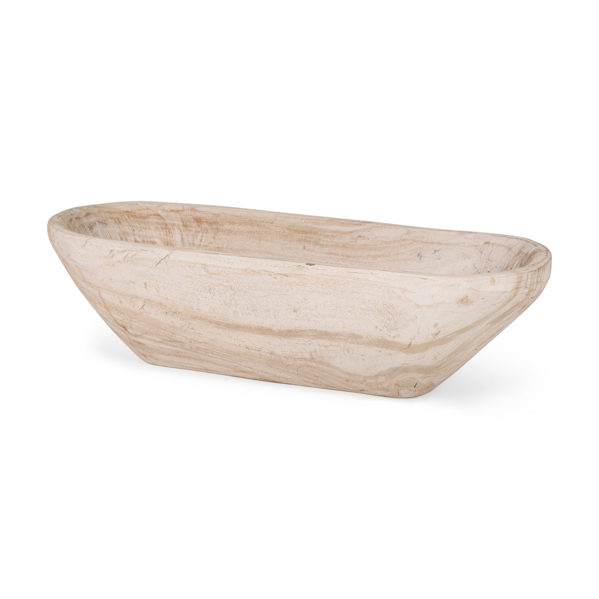 Athena Extra Large Oblong Light-Wash Reclaimed Wood Bowl from Mercana - Luna Furniture