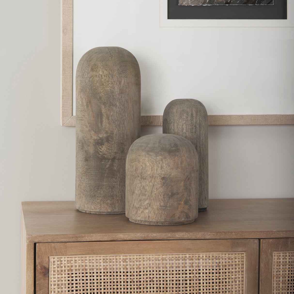 Knox Large Gray-Wash Wood Decorative Object from Mercana - Luna Furniture