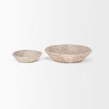Nikita Set of 2 Large Light-Wash Reclaimed Wood Bowls from Mercana - Luna Furniture